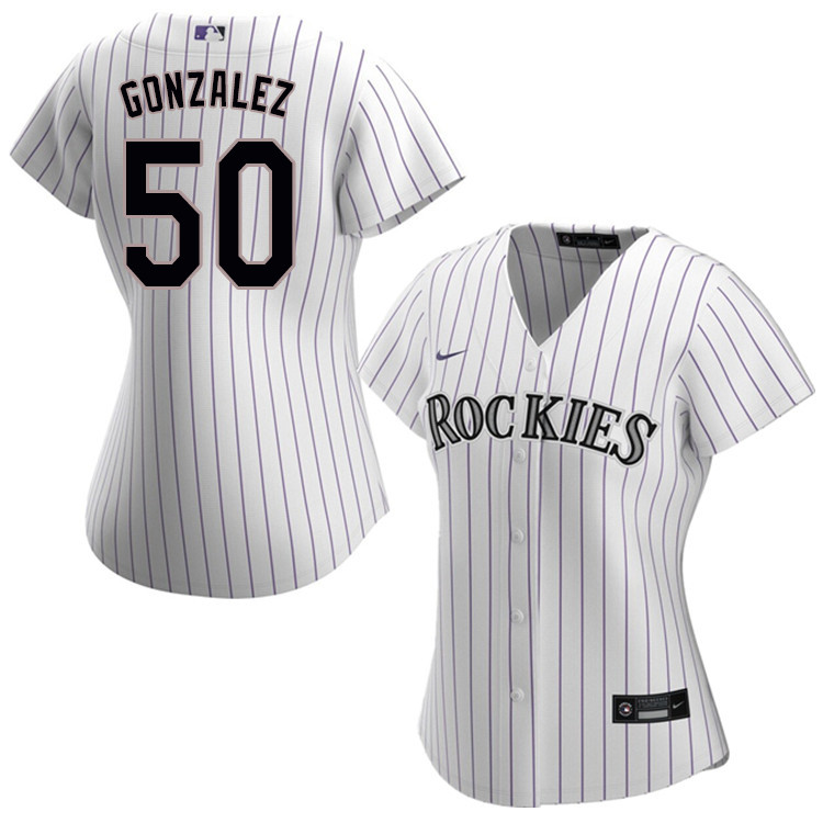 Nike Women #50 Chi Chi Gonzalez Colorado Rockies Baseball Jerseys Sale-White